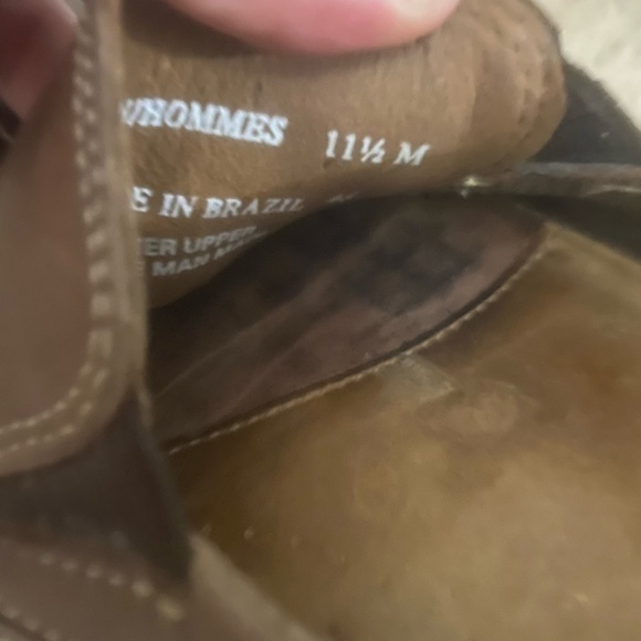 Clarks Men’s Slip‎ on Brown Leather Loafers size 11.5 - Picture 4 of 7